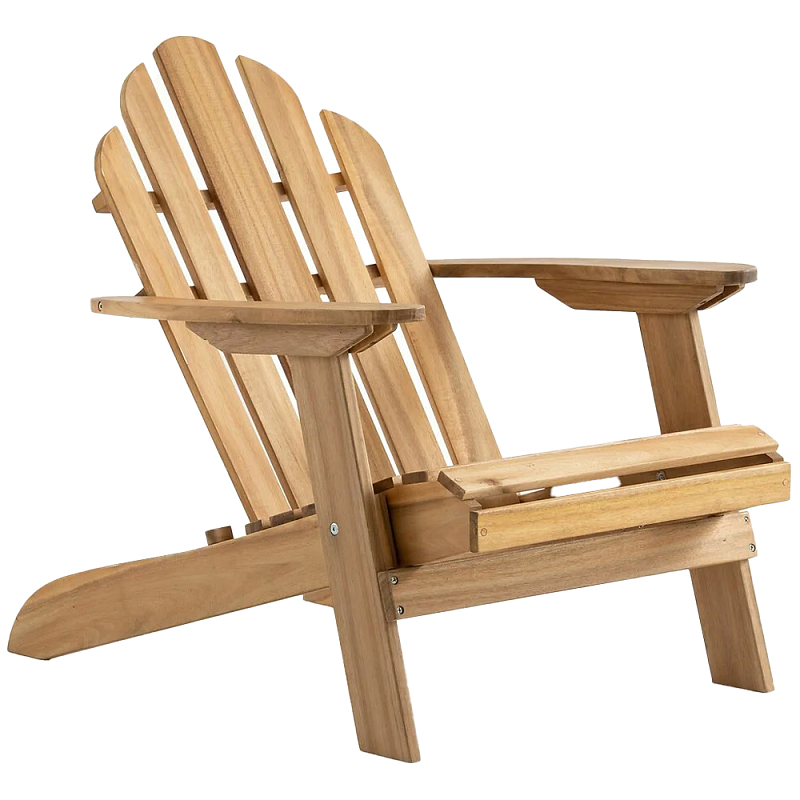 Уличное кресло из массива акации Adirondack Wooden Chair Natural Древесина Уличное кресло из массива акации Adirondack Wooden Chair Natural Древесина в Рязани | Loft Concept