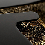 Дизайнерский журнальный стол круглый с декоративным расколом в центре стола Flaming варинант исполнения - 1 | Loft Concept в Рязани