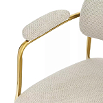 Стул Singer Chair с подлокотниками серый на золотистых ножках варинант исполнения - 6 | Loft Concept в Рязани