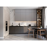 Серый кухонный гарнитур с фасадом под светлый дуб Ferrand Kitchen Set варинант исполнения - 3 | Loft Concept в Рязани