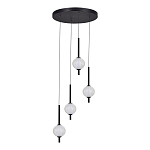 Люстра светодиодная каскадная с 4-мя сферическими стеклянными плафонами Splatter варинант исполнения - 3 | Loft Concept в Рязани