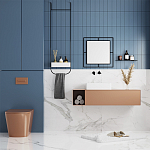 Настенное зеркало квадратной формы в черной металлической раме CORNER MIRROR BLACK варинант исполнения - 3 | Loft Concept в Рязани