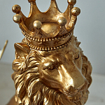 Статуэтка лев с детализированной гривой и изящной короной Lion Crown  варинант исполнения - 6 | Loft Concept в Рязани