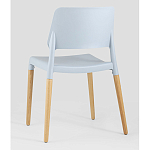Пластиковый стул на ножках из массива бука Ferret Grey-Blue варинант исполнения - 4 | Loft Concept в Рязани