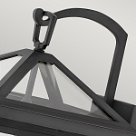 Настенный фонарь черного цвета с прозрачным стеклянным плафоном трапециевидной формы Hinkley варинант исполнения - 2 | Loft Concept в Рязани