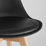 Стул с основой из пластика и мягким сиденьем Arvika Black варинант исполнения - 7 | Loft Concept в Рязани