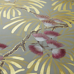 Обои ручная роспись Silk Tree Colourway SC-80 on Pale Grey dyed silk варинант исполнения - 2 | Loft Concept в Рязани