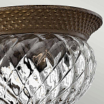 Потолочный светильник с чашеобразным плафоном из толстого волнообразного стекла и широким узорчатым основанием Hinkley варинант исполнения - 10 | Loft Concept в Рязани