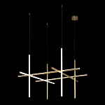 Люстра с 6-ю цилиндрическими плафонами на тонких тросах Trumpet tube варинант исполнения - 3 | Loft Concept в Рязани