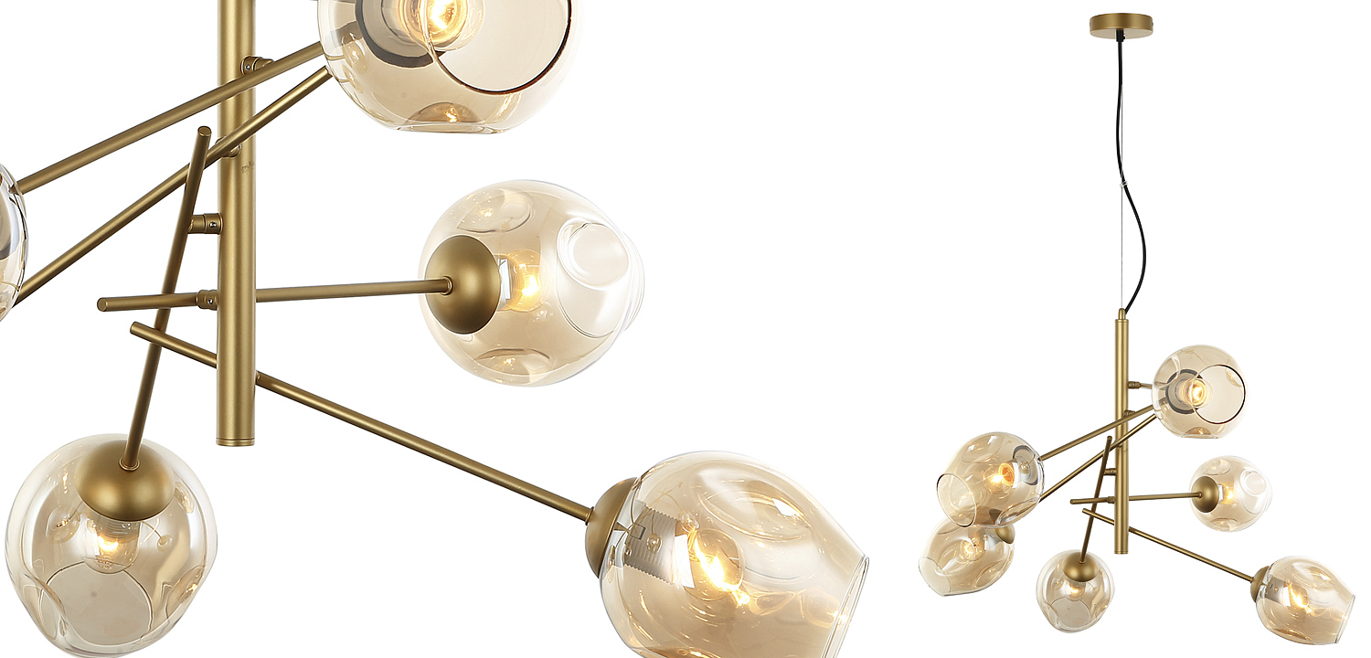 Люстра Branching Bubble Chandelier Vertical Gold Люстра Branching Bubble Chandelier Vertical Gold - Loft-Concept в Рязани