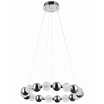 Светодиодная кольцевая люстра Crystal Globule Chrome Chandelier варинант исполнения - 2 | Loft Concept в Рязани