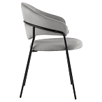 Серый стул с обивкой из искусственной замши Alexis варинант исполнения - 3 | Loft Concept в Рязани