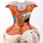 Ваза красного цвета с рисунком Chinoiserie Ceramics варинант исполнения - 1 | Loft Concept в Рязани