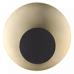 Бра круглое в сочетании золотистого и чёрного цвета Round Sconce Gold and Black варинант исполнения - 1 | Loft Concept в Рязани