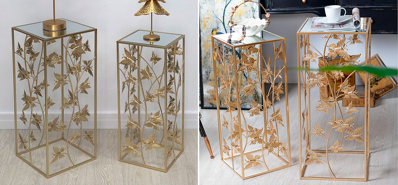 Столик высокий на металлическом основании Golden Butterflies Столик высокий на металлическом основании Golden Butterflies - Loft-Concept в Рязани