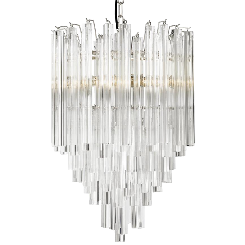 Люстра Chandelier Salerno Clear Никель Прозрачный (Transparent) Люстра Chandelier Salerno Clear Никель Прозрачный (Transparent) в Рязани | Loft Concept