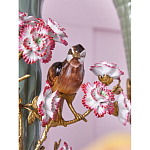 Ваза с птицами и цветами из фарфора с бронзовыми элементами Garden of Eden варинант исполнения - 7 | Loft Concept в Рязани