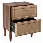 Тумба прикроватная бежевая из массива бука с 2-мя ящиками Wenge Light варинант исполнения - 4 | Loft Concept в Рязани