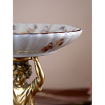 Чаша с цветочным орнаментом на ножке в виде бронзового ангела Eden Garden варинант исполнения - 8 | Loft Concept в Рязани