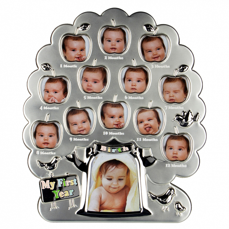 Фоторамка детская Childhood Corner Tree 13 фото Серебристый Фоторамка детская Childhood Corner Tree 13 фото Серебристый в Рязани | Loft Concept