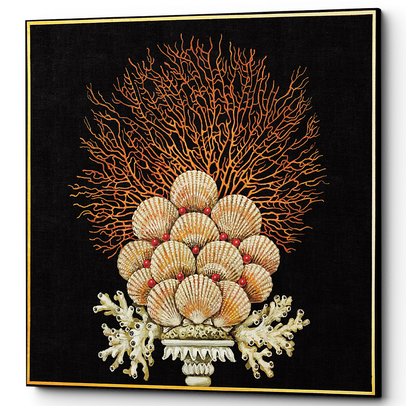 Постер Sea Vase Poster 7 Черный Бежевый Постер Sea Vase Poster 7 Черный Бежевый в Рязани | Loft Concept