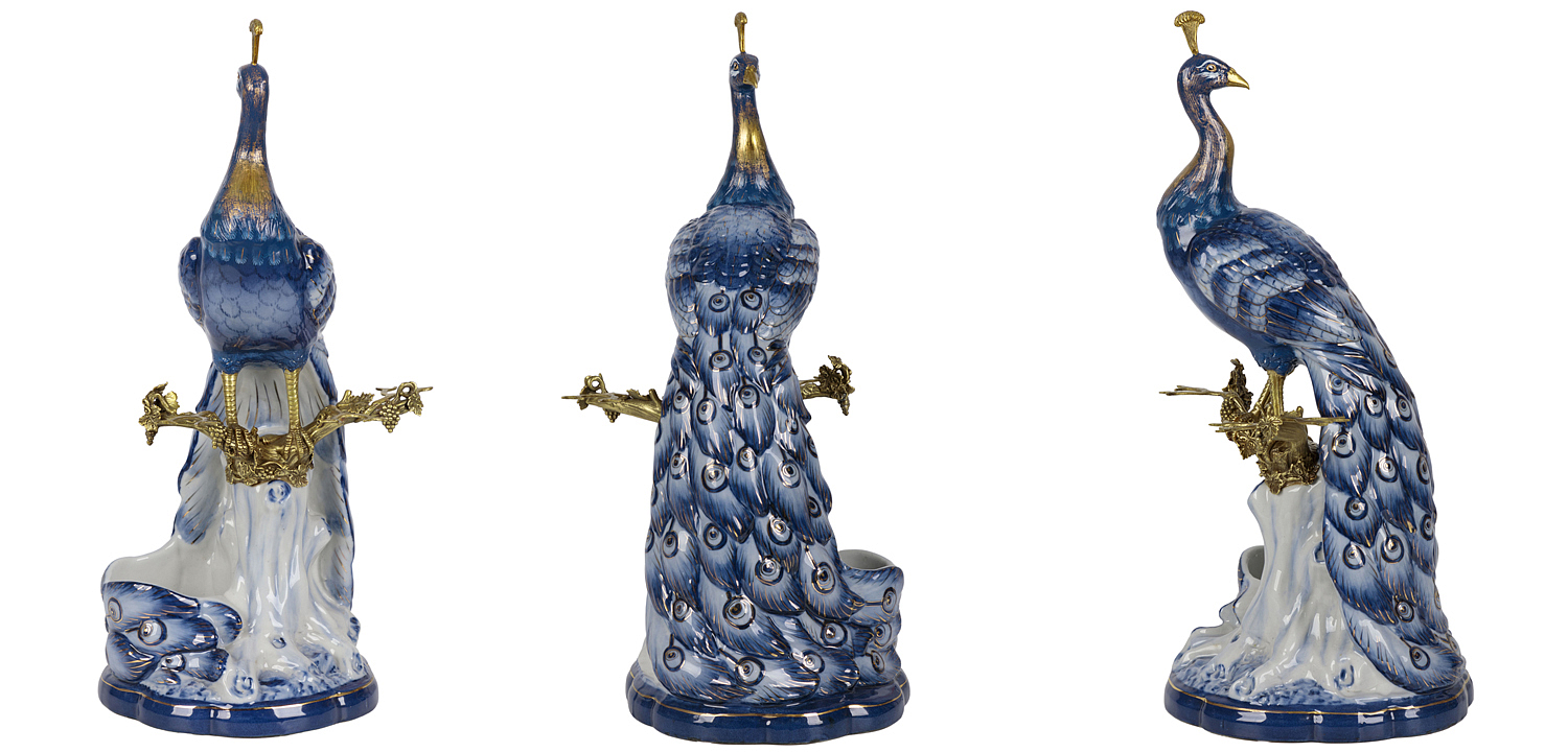 Статуэтка Peacock Blue White Статуэтка Peacock Blue White - Loft-Concept в Рязани