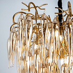 Люстра со стеклянными подвесками янтарного цвета Ambre Glass Chandelier 80 варинант исполнения - 2 | Loft Concept в Рязани