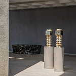 Настольная лампа с основанием из 24 выточенных сферических камней Through Stone варинант исполнения - 4 | Loft Concept в Рязани