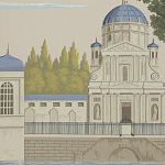 Обои ручная роспись Monuments of Paris Roberts on scenic paper варинант исполнения - 3 | Loft Concept в Рязани