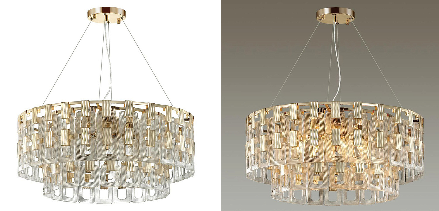 Люстра Ribbed Elements Pendant Round 67 Люстра Ribbed Elements Pendant Round 67 - Loft-Concept в Рязани