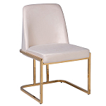 Стул обеденный велюровый кремовый с золотым каркасом Nobility варинант исполнения - 3 | Loft Concept в Рязани