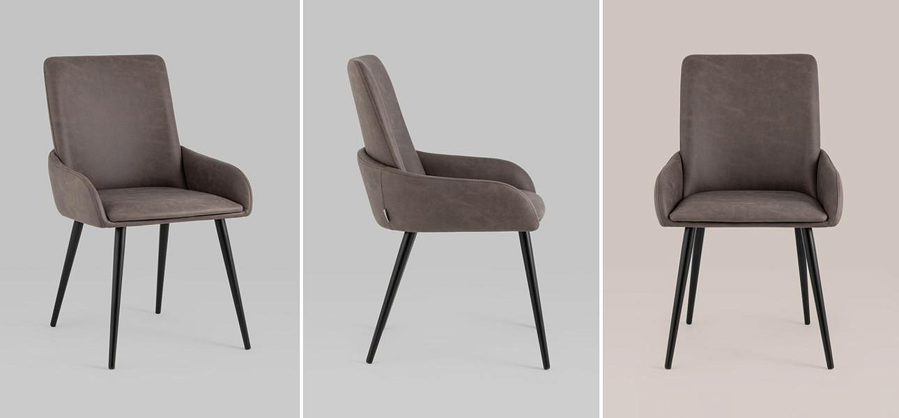 Стул Munchen Chair Коричневая Винтажная Экокожа Стул Munchen Chair Коричневая Винтажная Экокожа - Loft-Concept в Рязани
