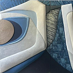 Арт-объект ручной работы Blue Abstraction из 4-х панелей варинант исполнения - 2 | Loft Concept в Рязани