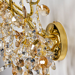 Бра золотого цвета с ветвями и прозрачными хрустальнымих подвесками Droplet Chandelier варинант исполнения - 6 | Loft Concept в Рязани