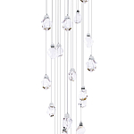 Большая каскадная люстра с хрустальными плафонами хром Esme Crystal Chrome Cascade Chandelier 25 варинант исполнения - 2 | Loft Concept в Рязани