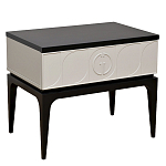 Тумбочка прикроватная с ящиком черно-серого цвета Noble Nightstand варинант исполнения - 1 | Loft Concept в Рязани