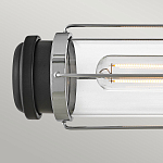 Бра для ванных комнат горизонтальное с 2-мя прозрачным цилиндрическим плафонами на круглом основании Hinkley варинант исполнения - 6 | Loft Concept в Рязани
