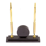 Часы настольные с двумя ручками из натурального камня Stone Clock варинант исполнения - 5 | Loft Concept в Рязани