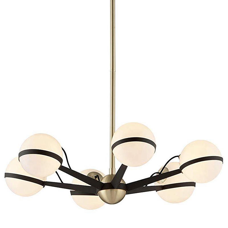 Люстра Troy Lighting Ace Chandelier Коричневый Молочный Люстра Troy Lighting Ace Chandelier Коричневый Молочный в Рязани | Loft Concept