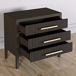 Тумба Primo  с тремя ящиками шпон темный орех варинант исполнения - 3 | Loft Concept в Рязани