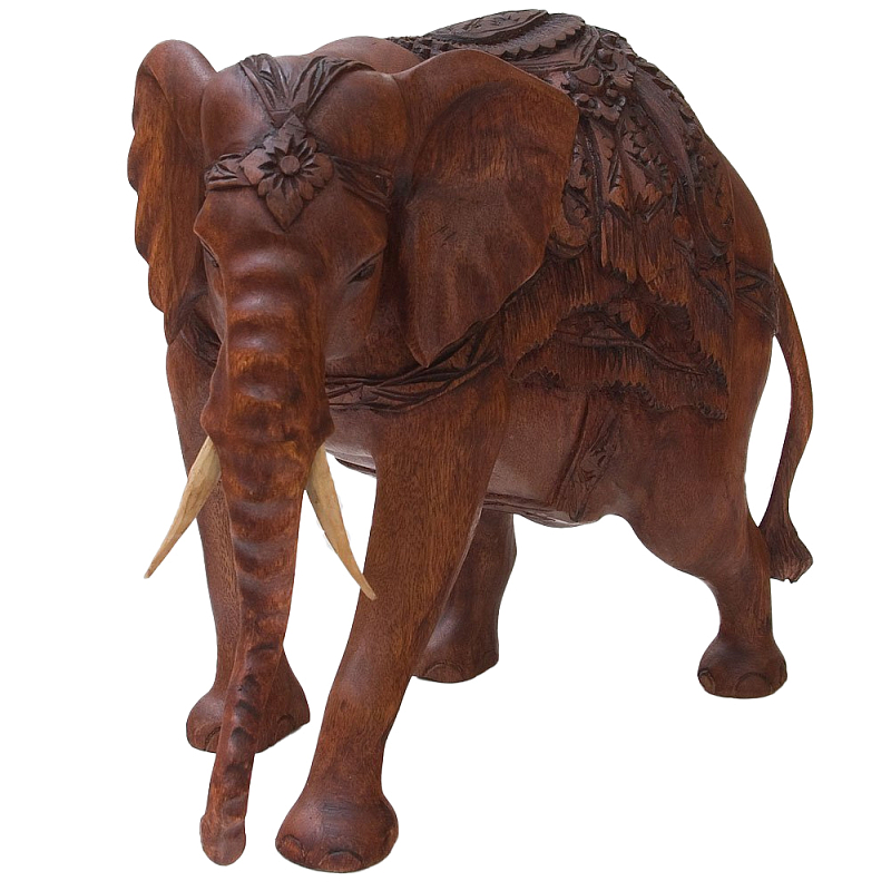 Статуэтка деревянная в виде слона Dressy Elephant Коричневый Статуэтка деревянная в виде слона Dressy Elephant Коричневый в Рязани | Loft Concept