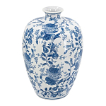 Ваза фарфоровая с узким горлышком и синими цветочными мотивами Independence варинант исполнения - 1 | Loft Concept в Рязани