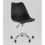 Офисный стул на металлическом основании EGGERY Black пластик варинант исполнения - 1 | Loft Concept в Рязани