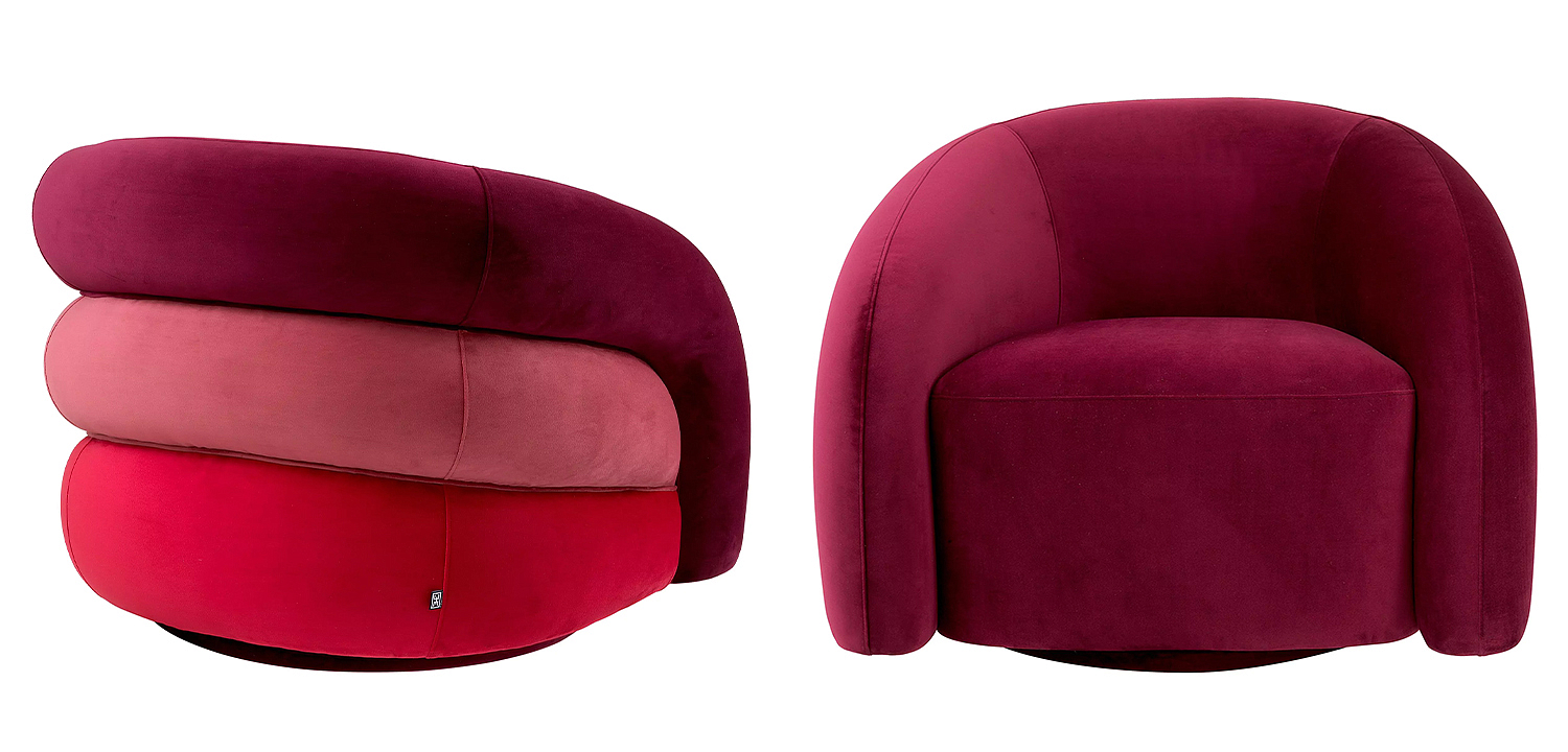 Кресло Eichholtz Chair Novelle Bordeaux Red Velvet Кресло Eichholtz Chair Novelle Bordeaux Red Velvet - Loft-Concept в Рязани