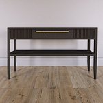 Дизайнерская Консоль с полкой и ящиком Primo Темный орех варинант исполнения - 1 | Loft Concept в Рязани