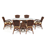 Комплект обеденный из ротанга Eloise grand варинант исполнения - 1 | Loft Concept в Рязани