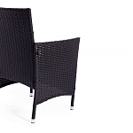 Обеденный комплект из искуственного ротанга Vintara черный варинант исполнения - 3 | Loft Concept в Рязани