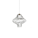 Подвесной светильник с плафоном из фактурного прозрачного стекла Light Ensemble варинант исполнения - 7 | Loft Concept в Рязани