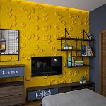 Гипсовая 3D Панель M-41 A, B варинант исполнения - 3 | Loft Concept в Рязани