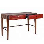 Стол письменный из массива бука с 2-мя ящиками красный Wenge Light варинант исполнения - 3 | Loft Concept в Рязани